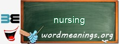 WordMeaning blackboard for nursing